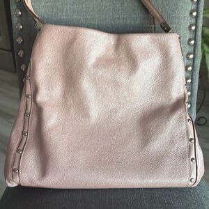 Coach pink pebbled leather studded should bag